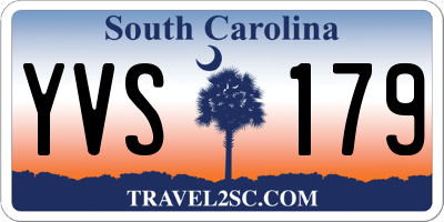 SC license plate YVS179