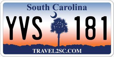 SC license plate YVS181