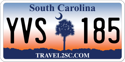 SC license plate YVS185