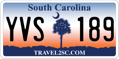 SC license plate YVS189