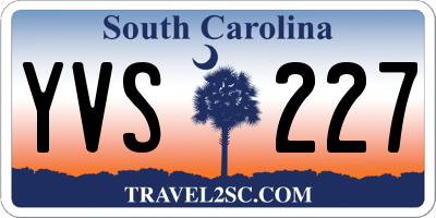 SC license plate YVS227