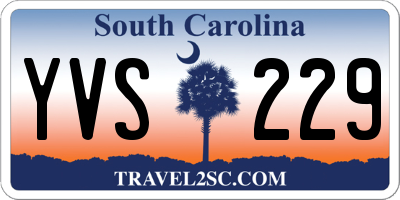 SC license plate YVS229