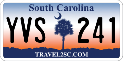 SC license plate YVS241