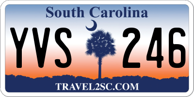 SC license plate YVS246