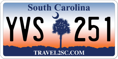 SC license plate YVS251