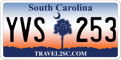 SC license plate YVS253