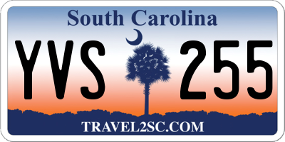SC license plate YVS255