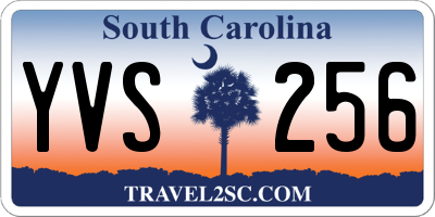 SC license plate YVS256