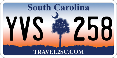 SC license plate YVS258