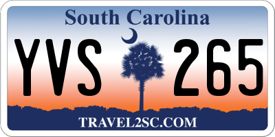 SC license plate YVS265