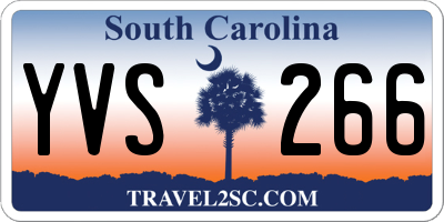 SC license plate YVS266