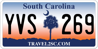 SC license plate YVS269