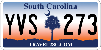 SC license plate YVS273