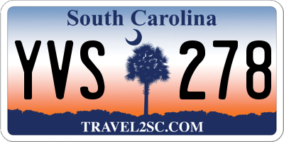 SC license plate YVS278