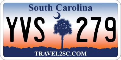 SC license plate YVS279