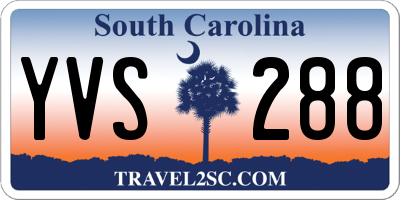 SC license plate YVS288