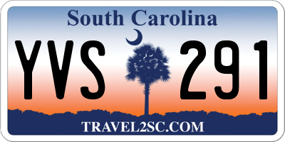 SC license plate YVS291