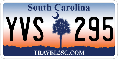 SC license plate YVS295