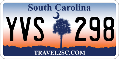 SC license plate YVS298