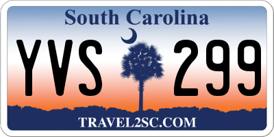 SC license plate YVS299