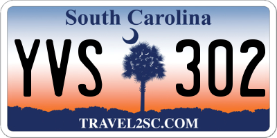 SC license plate YVS302