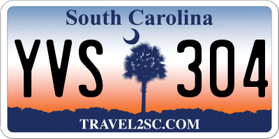 SC license plate YVS304