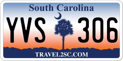 SC license plate YVS306