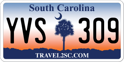SC license plate YVS309