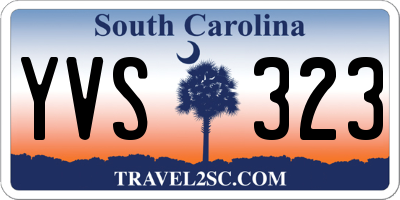 SC license plate YVS323