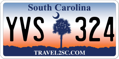 SC license plate YVS324