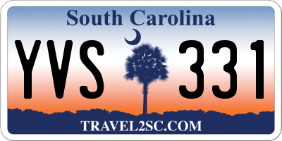 SC license plate YVS331