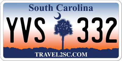 SC license plate YVS332