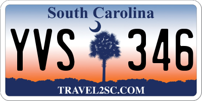 SC license plate YVS346