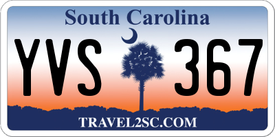 SC license plate YVS367