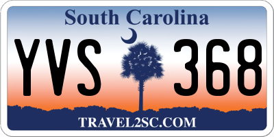 SC license plate YVS368