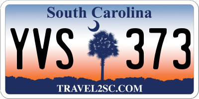 SC license plate YVS373