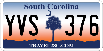 SC license plate YVS376