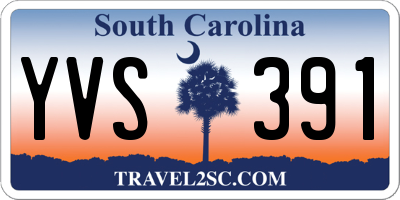SC license plate YVS391