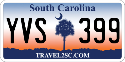 SC license plate YVS399