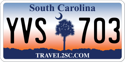 SC license plate YVS703
