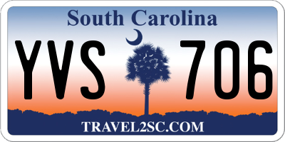 SC license plate YVS706