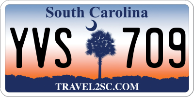 SC license plate YVS709