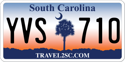 SC license plate YVS710