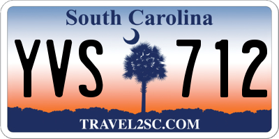 SC license plate YVS712