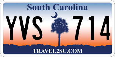 SC license plate YVS714