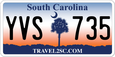 SC license plate YVS735