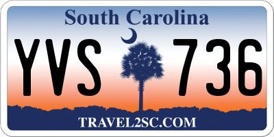 SC license plate YVS736