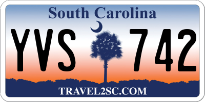 SC license plate YVS742