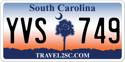SC license plate YVS749