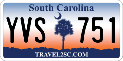 SC license plate YVS751